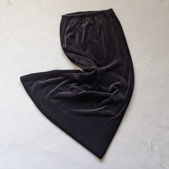Vintage 90s L.L. Bean Velour Skirt - Picture 1 of 5